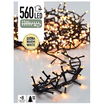 Micro Cluster 560 LED&#039;s 11 meter extra warm wit