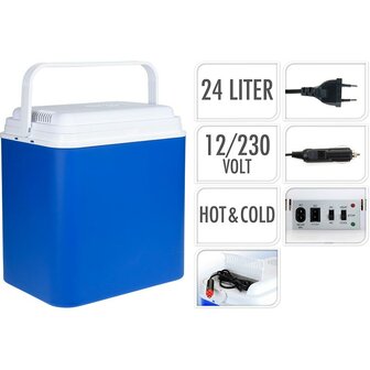 Koelbox - 12V &amp; 230V - 24 Liter - Warm / Koud 